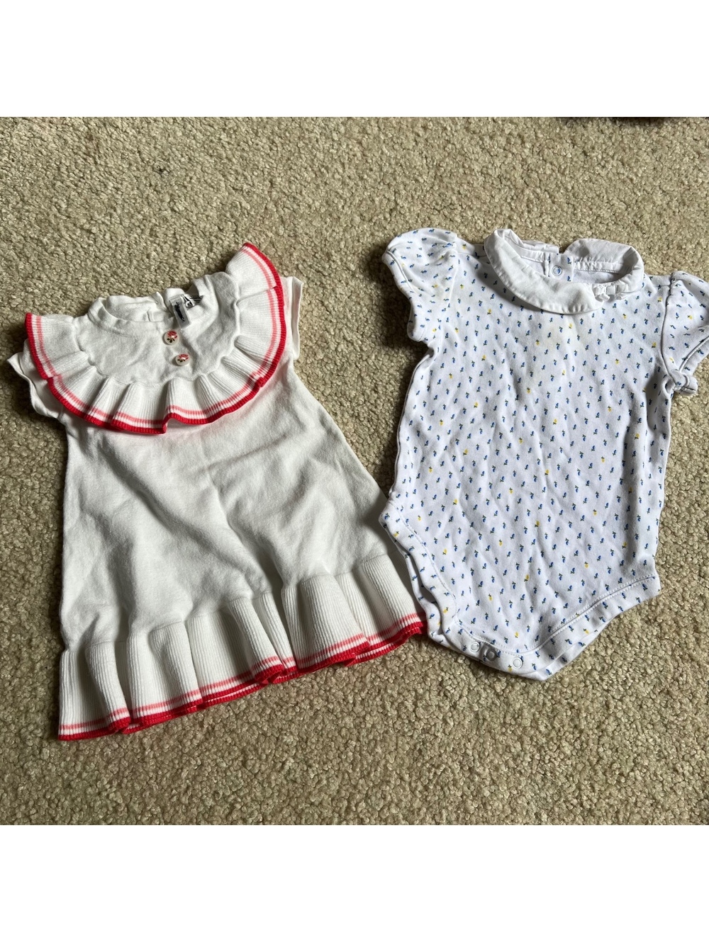 Janie and Jack Baby Girls 3-6 Months Dress and Bodysuit Set